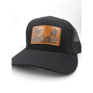 The Girlfather Hat Cap Snap Back Black Mesh Trucker Godfather Dad Gift Mens